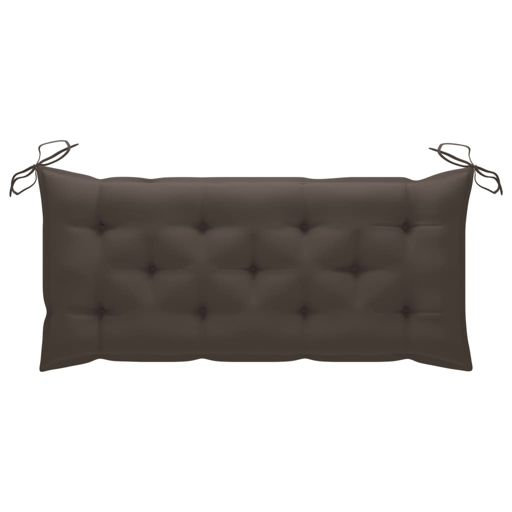 Banc de jardin pliable avec coussin 118 cm Bambou Bancs de jardin vidaXL