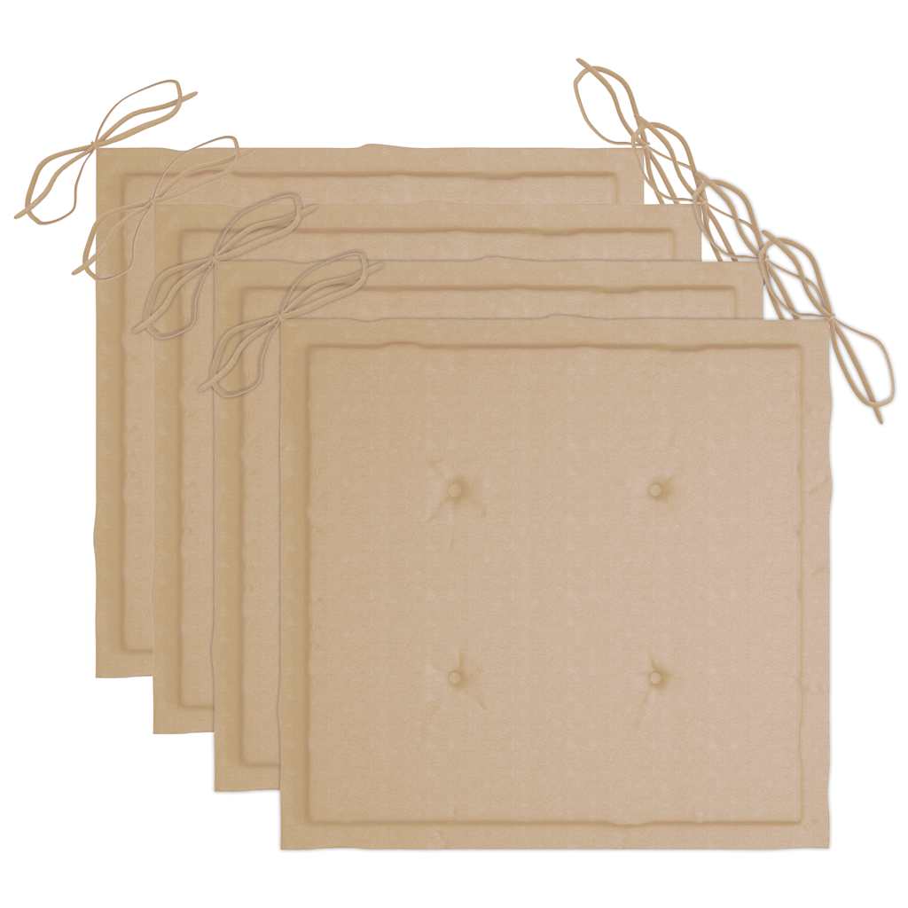 Mobilier à dîner d'extérieur pliable 5 pcs avec coussins bambou