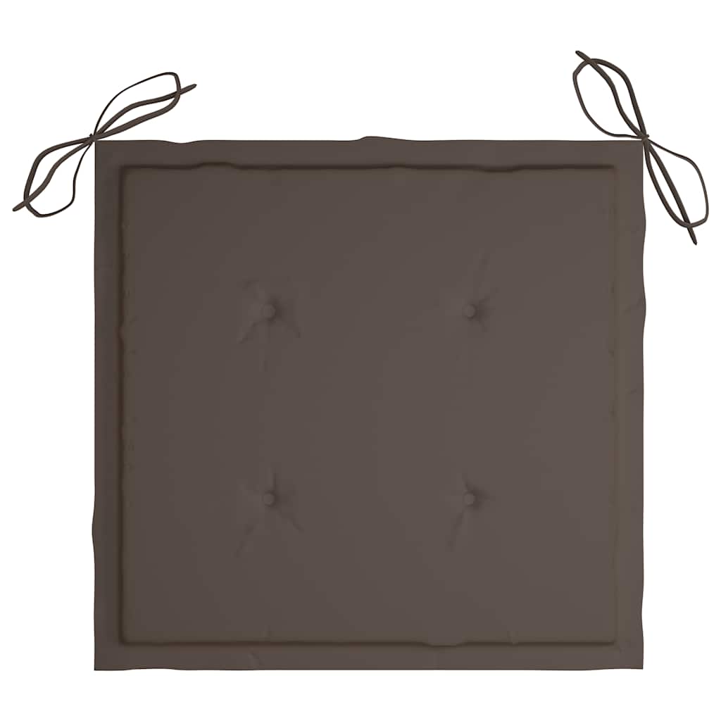 Mobilier à dîner d'extérieur pliable 5 pcs avec coussins bambou