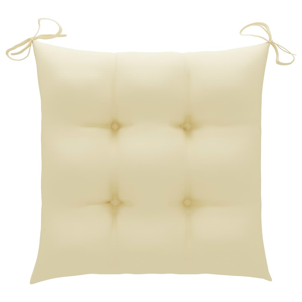 Ensemble à manger d'extérieur pliable 5pcs avec coussins Bambou