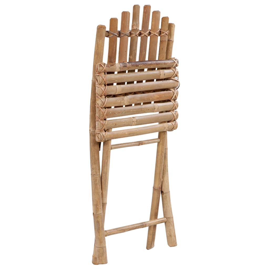 Ensemble à manger d'extérieur pliable 5pcs avec coussins Bambou