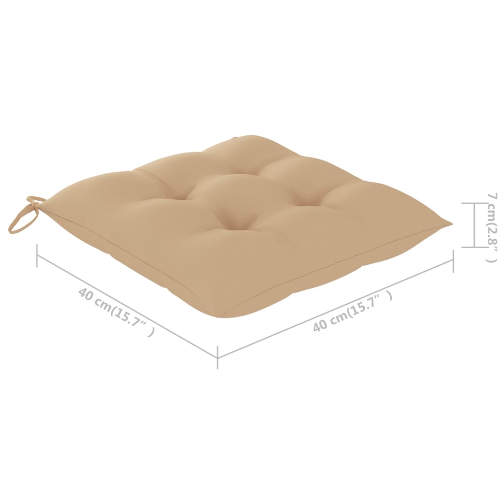 Ensemble à manger d'extérieur pliable 5pcs avec coussins Bambou