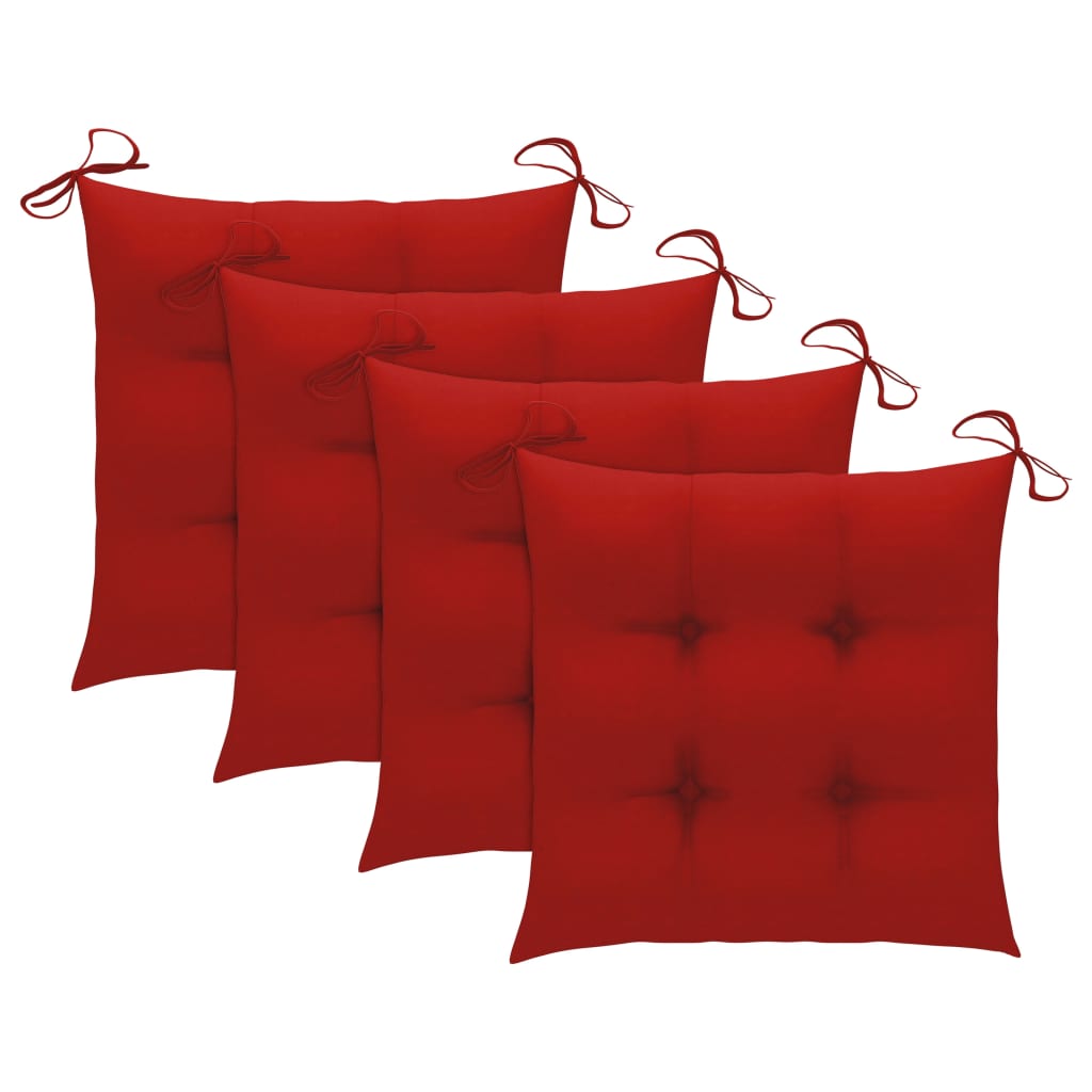 Ensemble à manger d'extérieur pliable 5pcs avec coussins Bambou