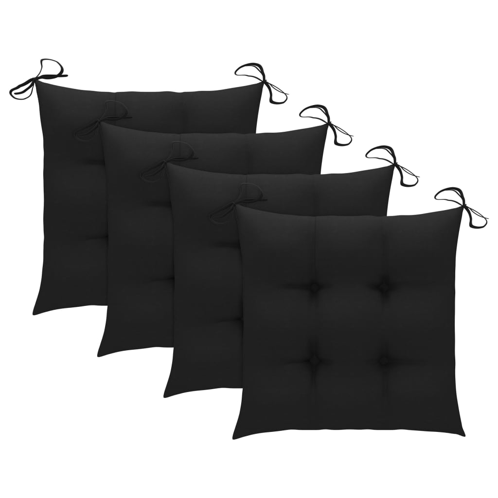 Ensemble à manger d'extérieur pliable 5pcs avec coussins Bambou