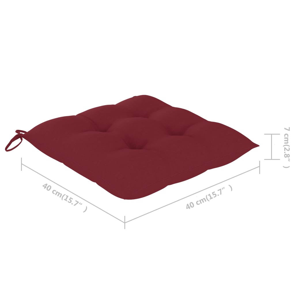 Ensemble à manger d'extérieur pliable 5pcs avec coussins Bambou