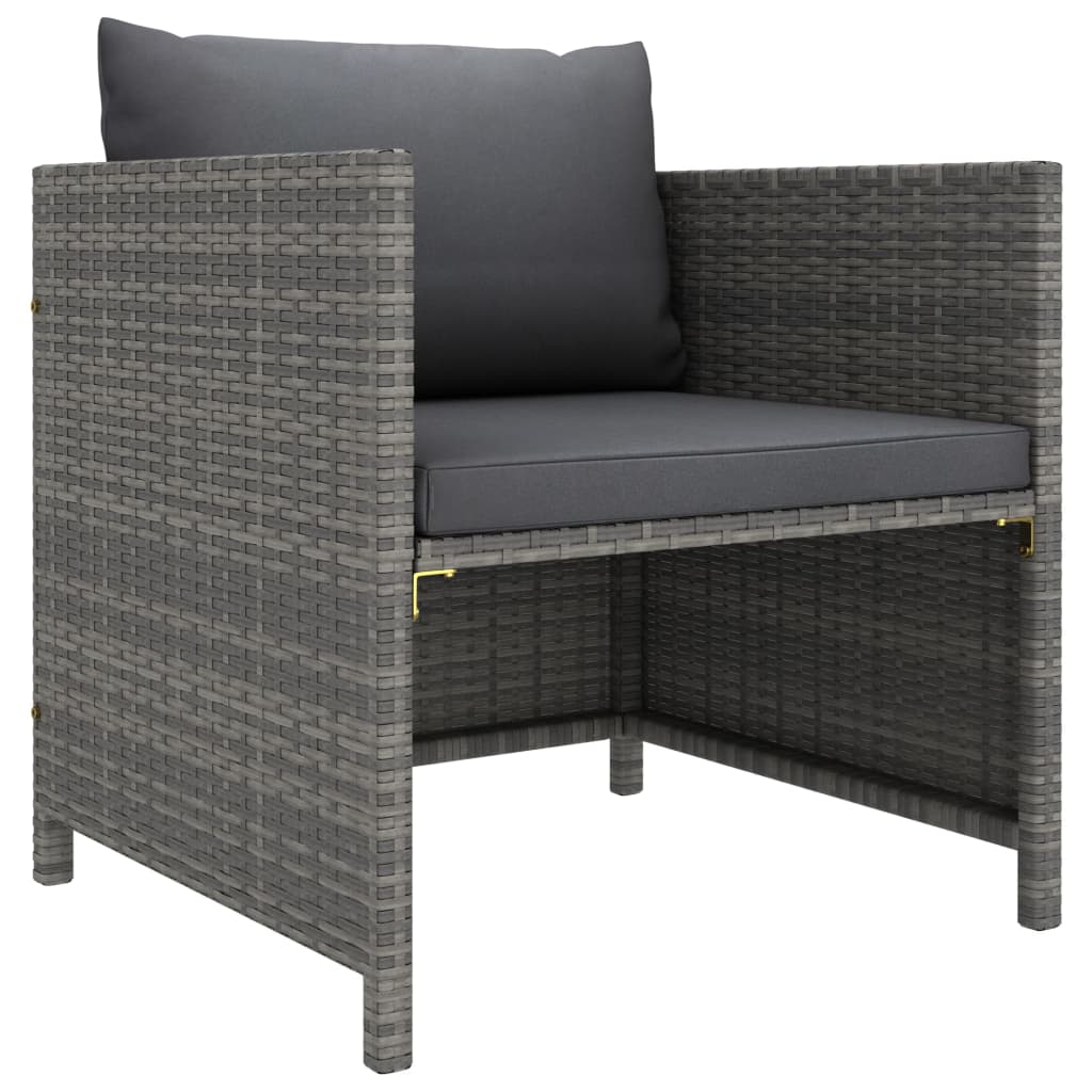 Salon de jardin 8 pcs avec coussins Résine tressée Gris - XIOS