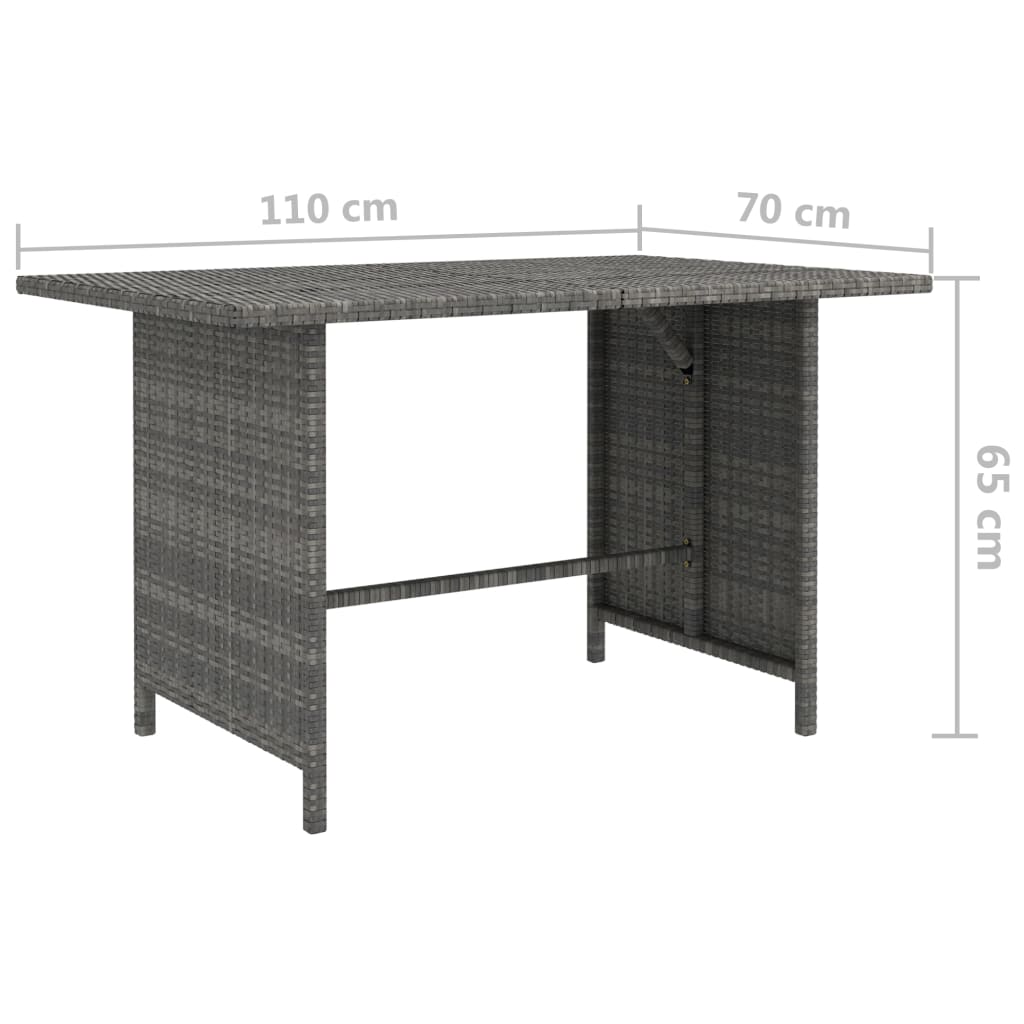 Salon de jardin 8 pcs avec coussins Résine tressée Gris - XIOS