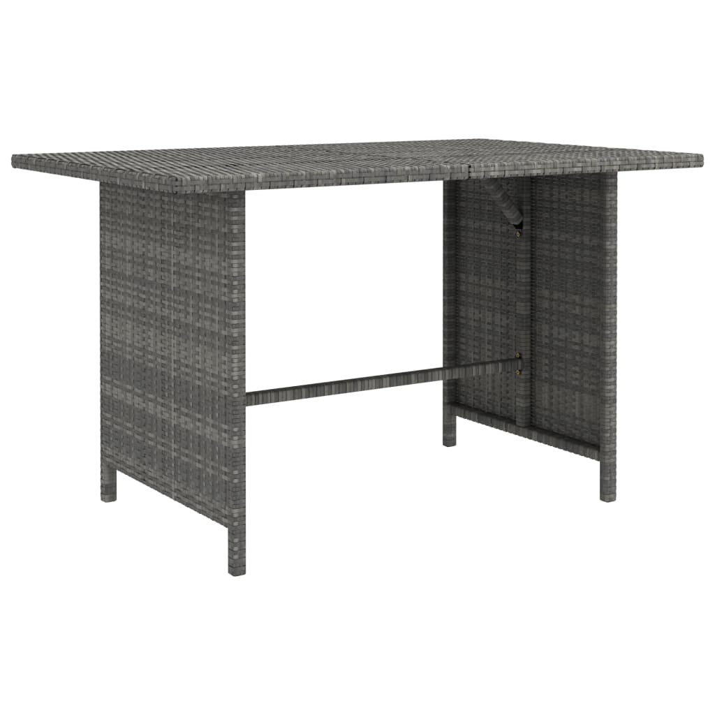 Salon de jardin 9 pcs avec coussins Résine tressée Gris