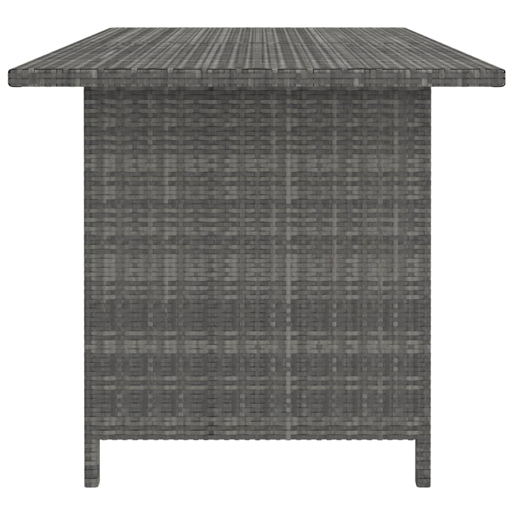 Salon de jardin 9 pcs avec coussins Résine tressée Gris