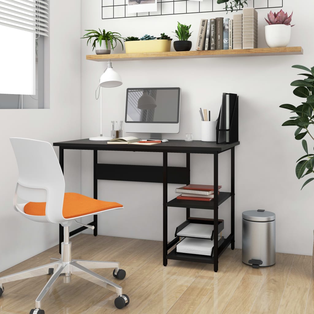 Bureau d'ordinateur Noir 105x55x72 cm MDF et métal Bureaux vidaXL