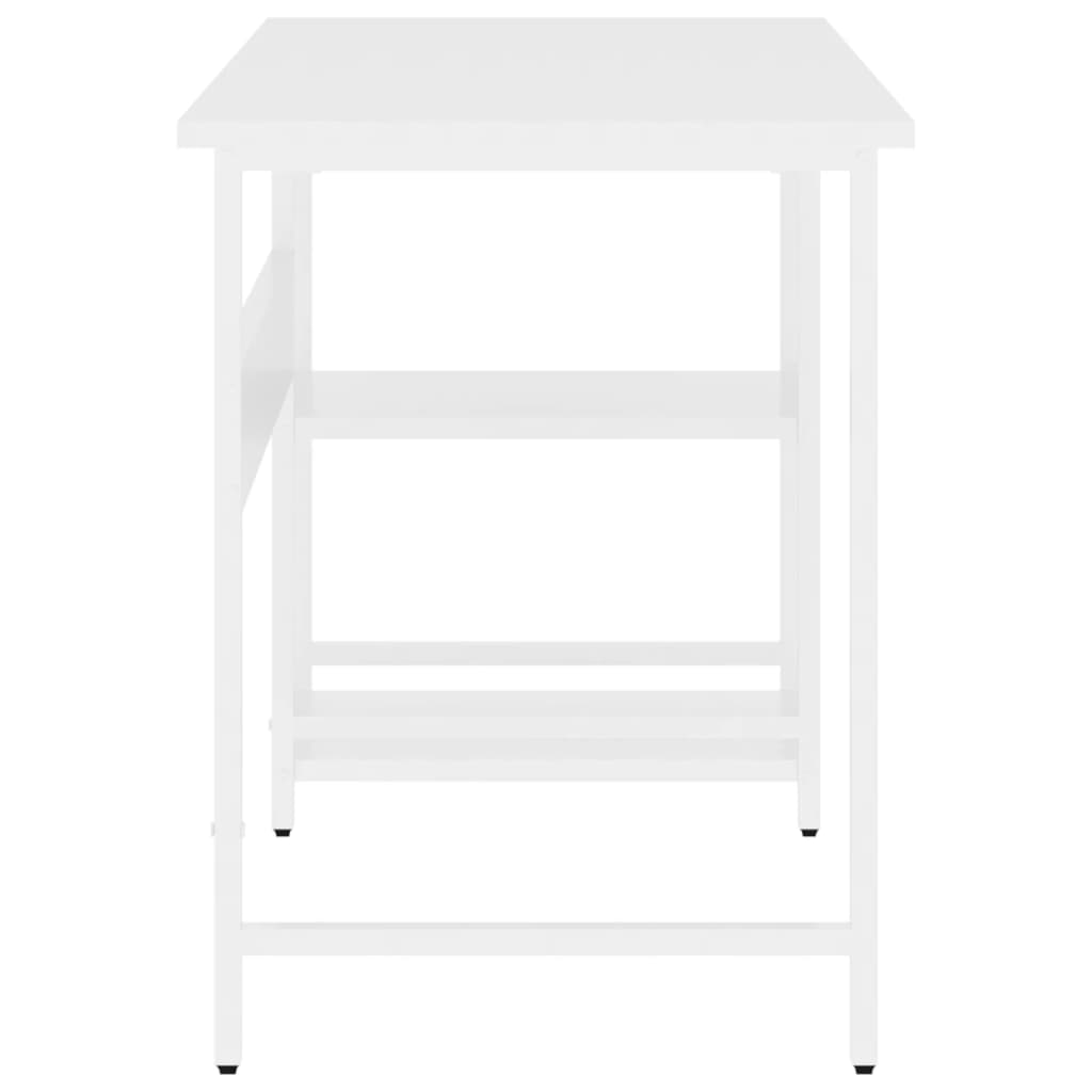 Bureau d'ordinateur Blanc 105x55x72 cm MDF et métal - XIOS