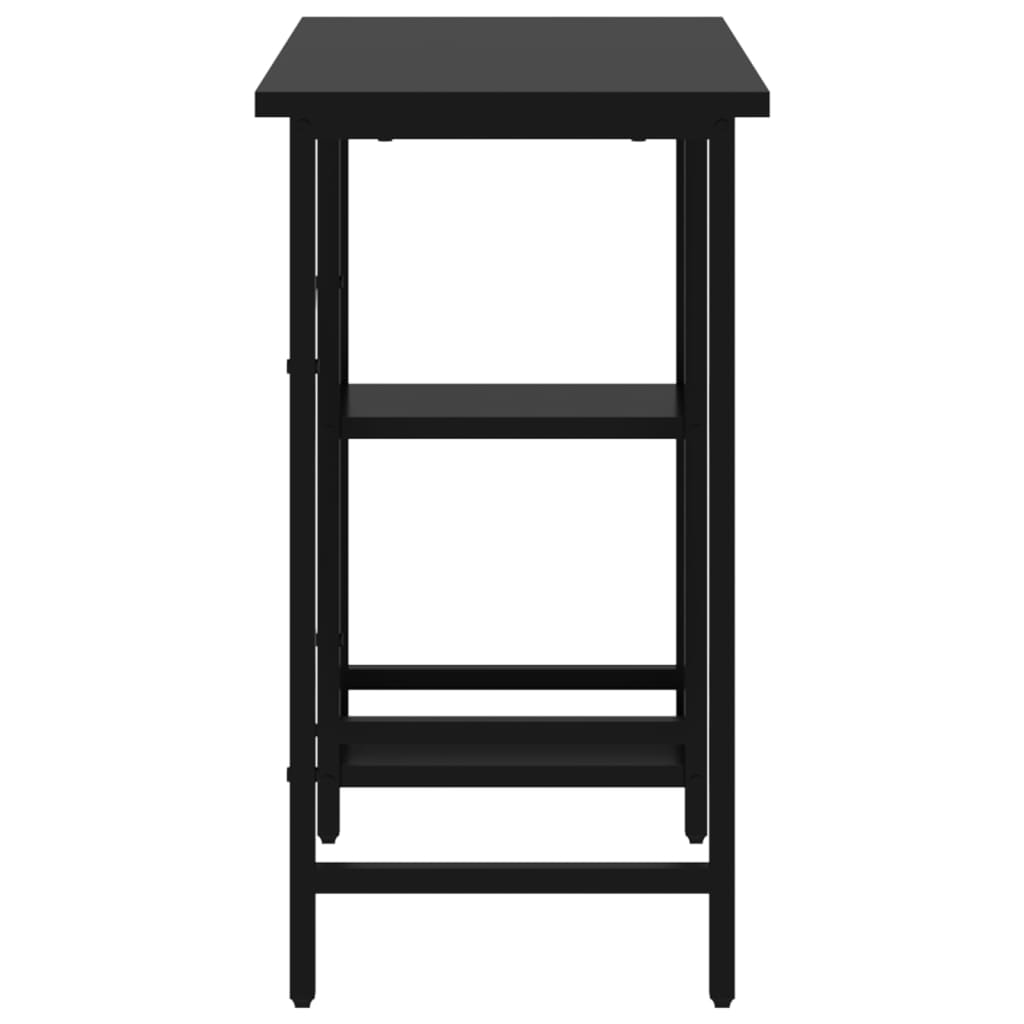Bureau d'ordinateur Noir 80x40x72 cm MDF et métal - XIOS