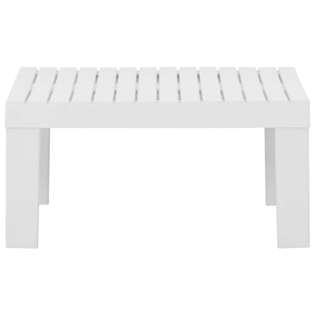 Salon de jardin 3 pcs avec coussins Plastique Blanc
