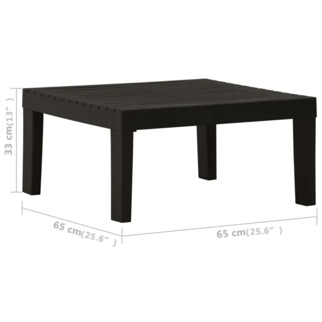 Salon de jardin 3 pcs avec coussins Plastique Gris