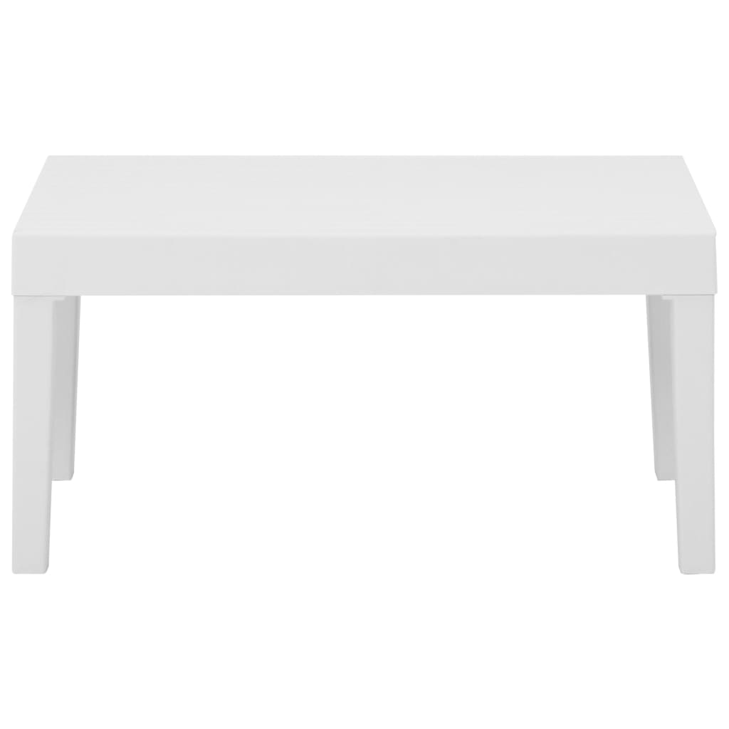 Salon de jardin 4 pcs avec coussins Plastique Blanc