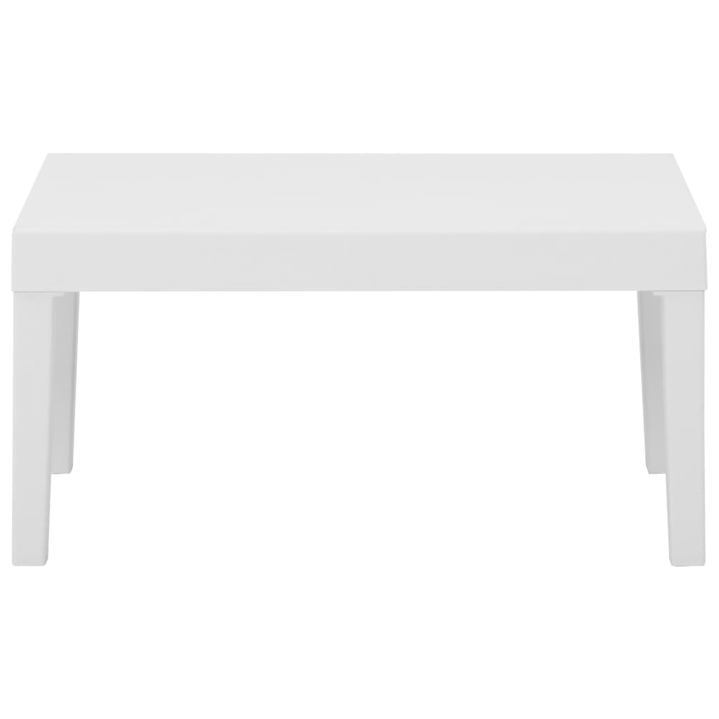 Salon de jardin 4 pcs avec coussins Plastique Blanc