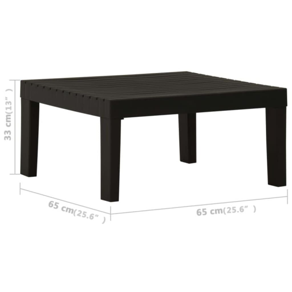 Salon de jardin 4 pcs avec coussins Plastique Gris