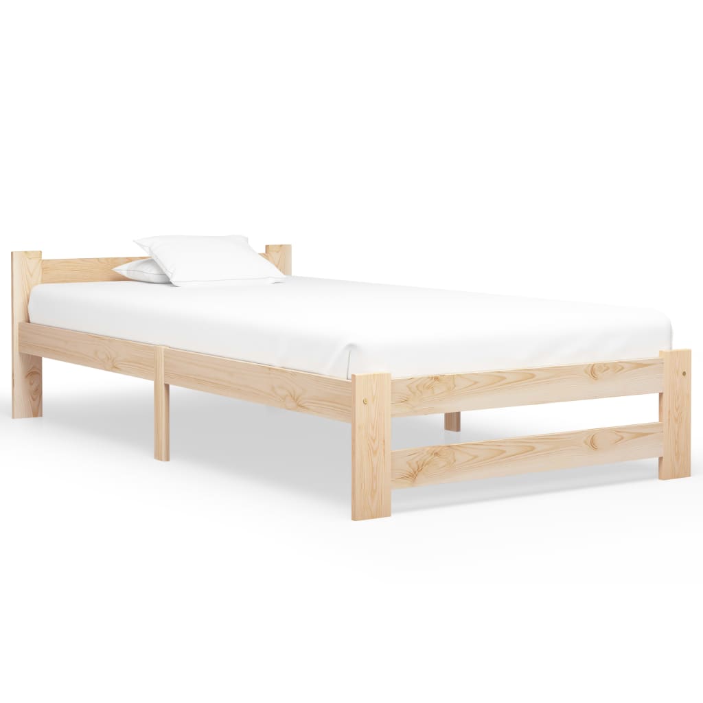 Cadre de lit sans matelas bois massif de pin 100x200 cm - XIOS