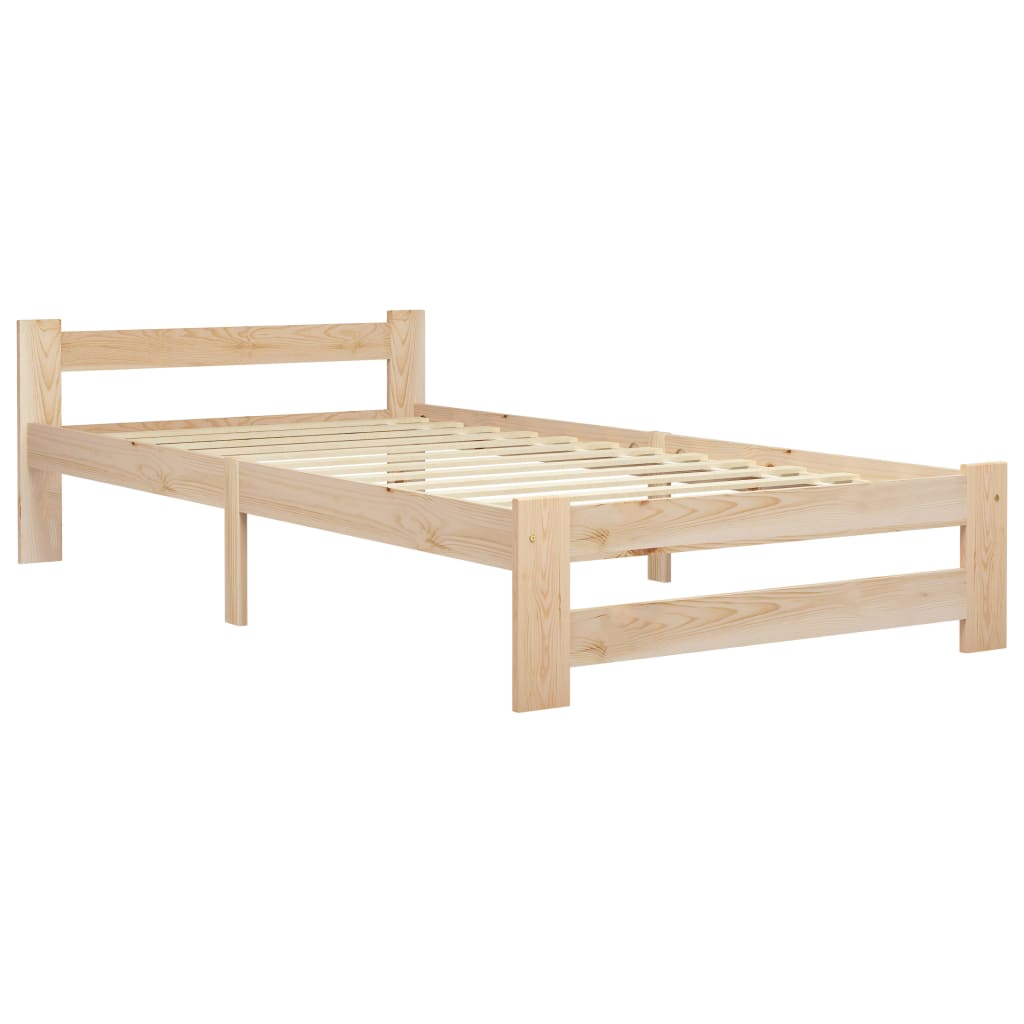 Cadre de lit sans matelas bois massif de pin 100x200 cm - XIOS