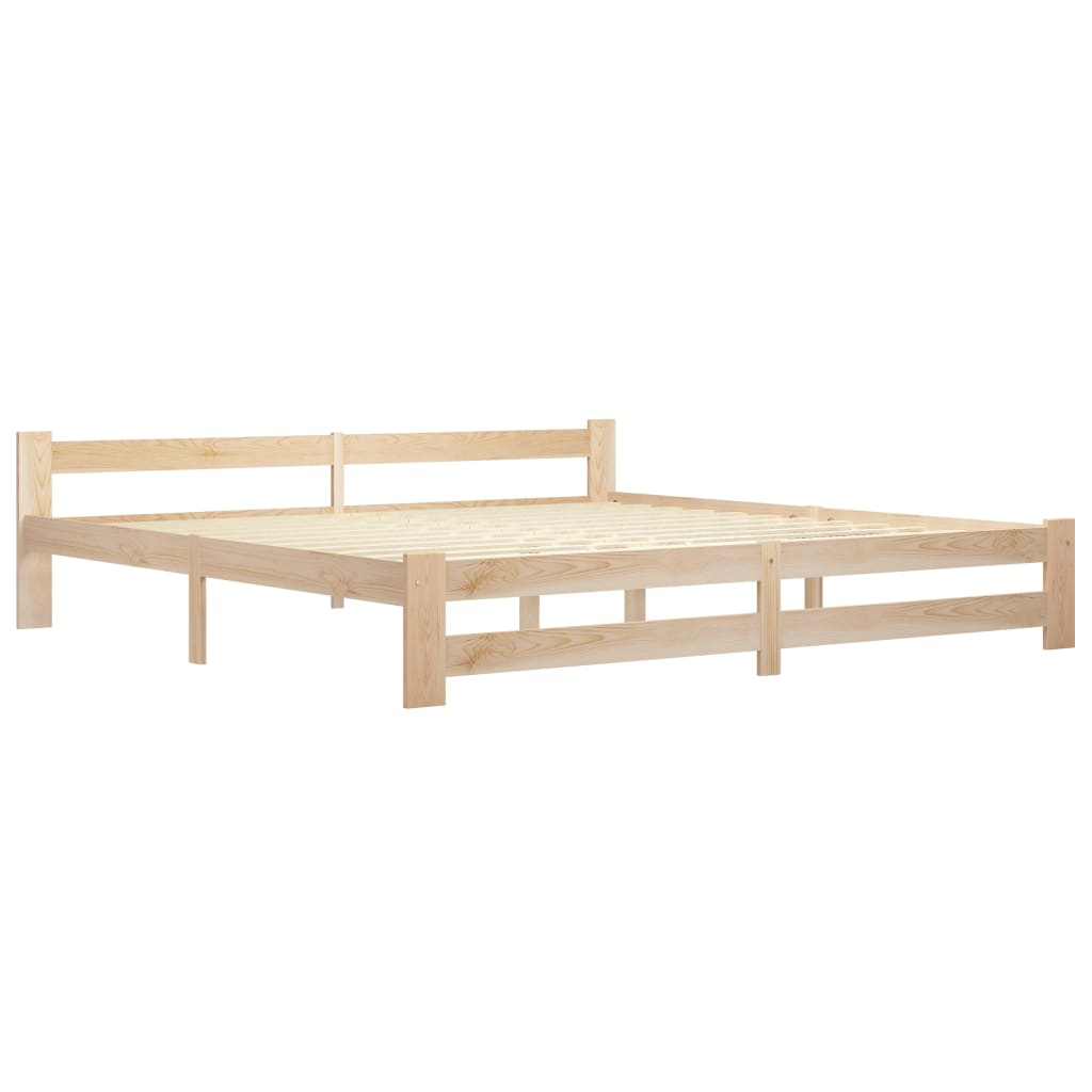 Cadre de lit sans matelas bois massif de pin 200x200 cm - XIOS