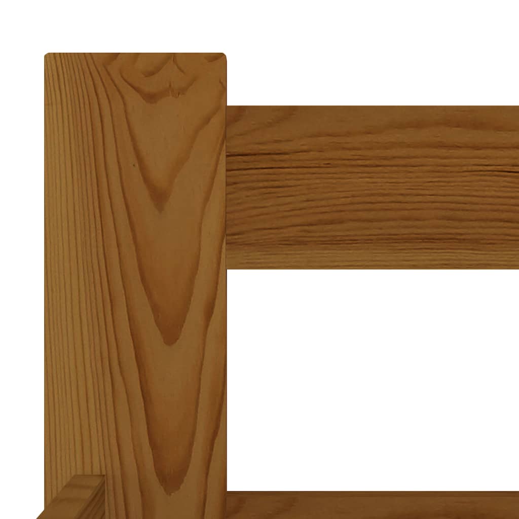 Cadre de lit sans matelas marron miel bois pin massif 200x200cm - XIOS
