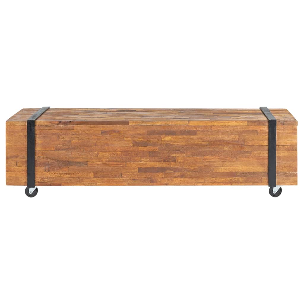 Meuble TV 110x30x32,5 cm Bois de teck massif - XIOS