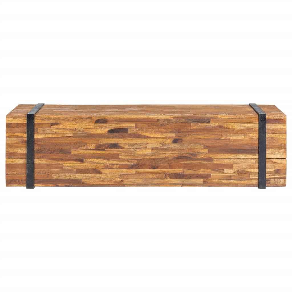 Meuble TV 110x30x32,5 cm Bois de teck massif - XIOS