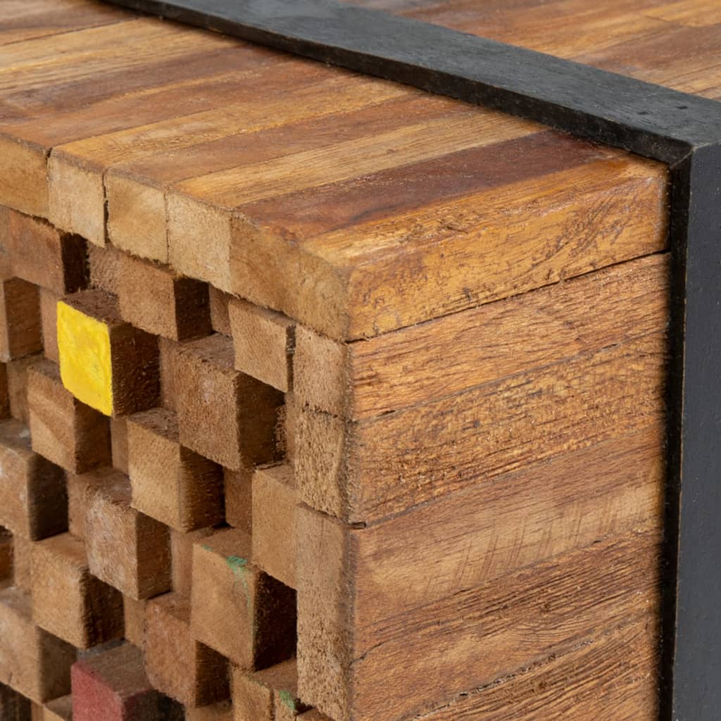 Meuble TV 110x30x32,5 cm Bois de teck massif - XIOS