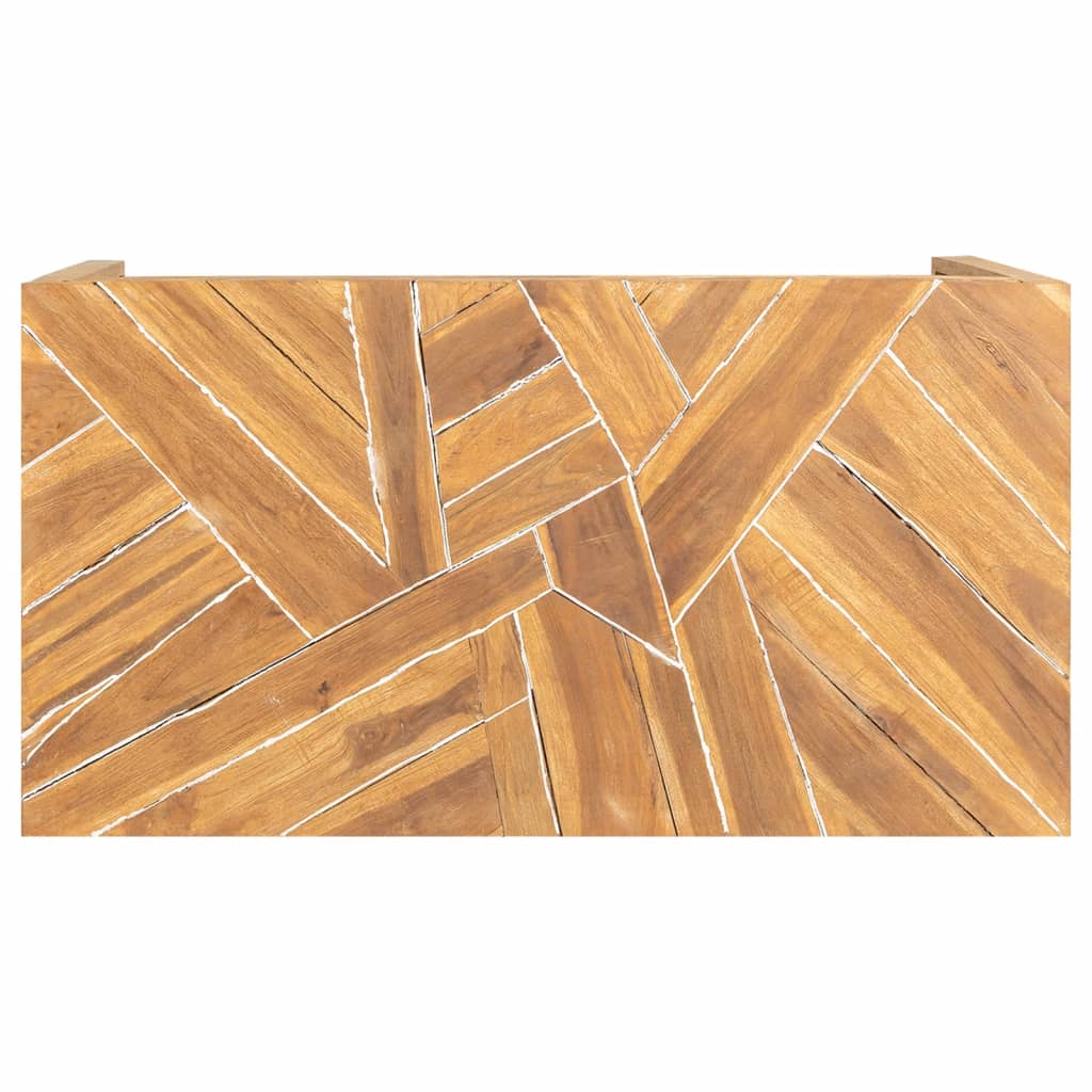 Table basse Bois de teck massif 110x35x38 cm - XIOS