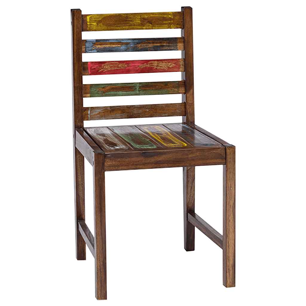Chaises à manger lot de 2 bois de récupération solide - XIOS