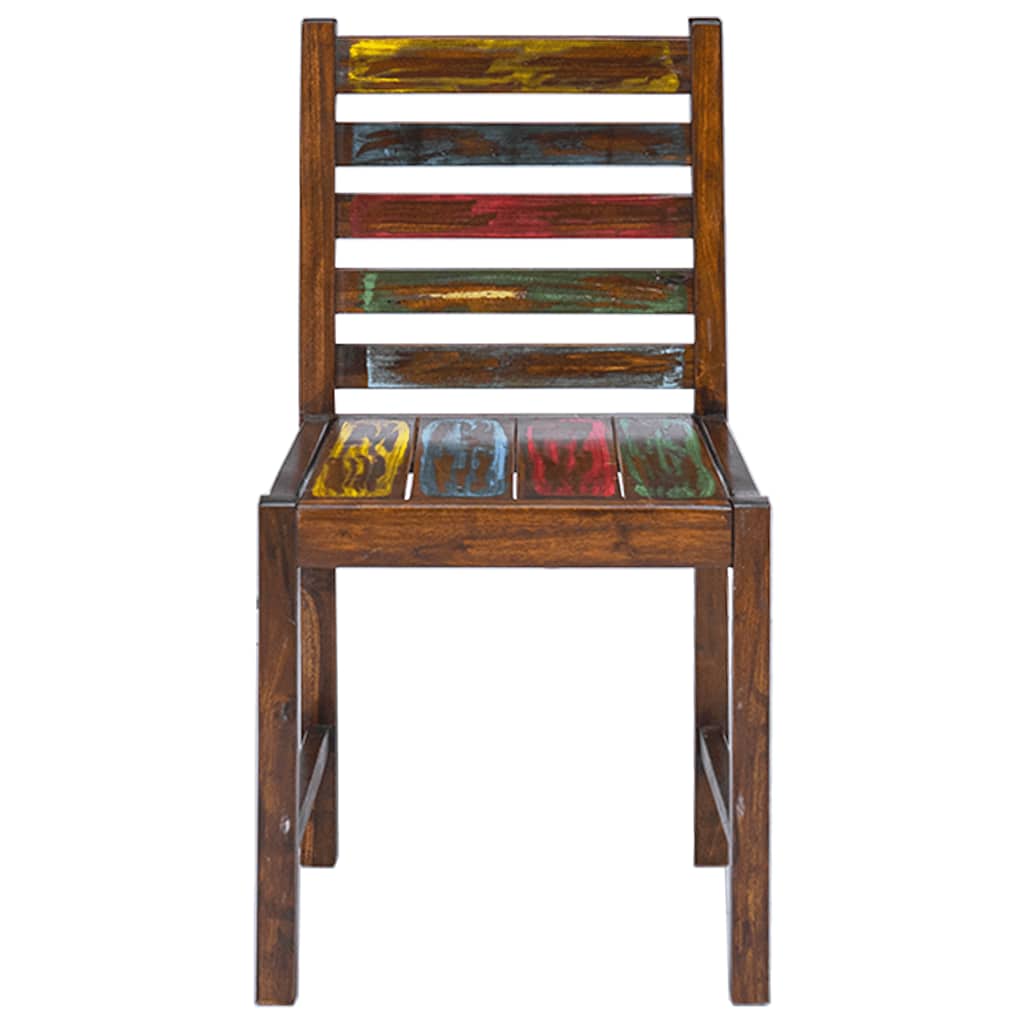 Chaises à manger lot de 2 bois de récupération solide - XIOS