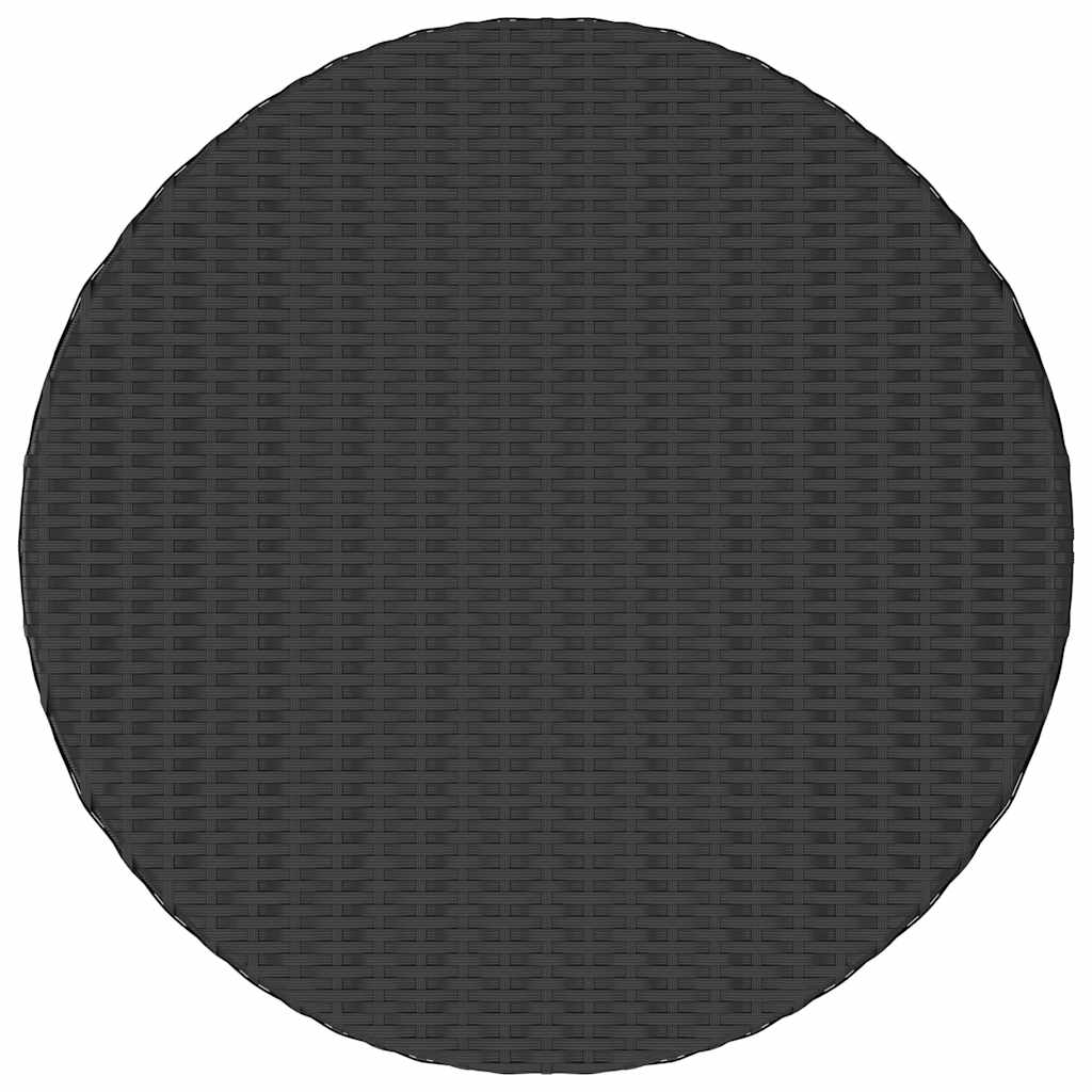 Salon de jardin 7 pcs avec coussins Résine tressée Noir