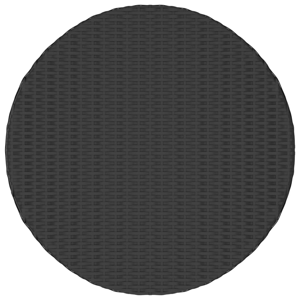Salon de jardin 5 pcs avec coussins Résine tressée Noir