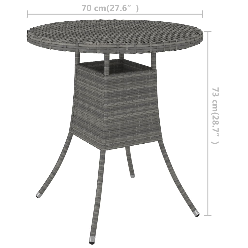Salon de jardin 5 pcs avec coussins Résine tressée Gris