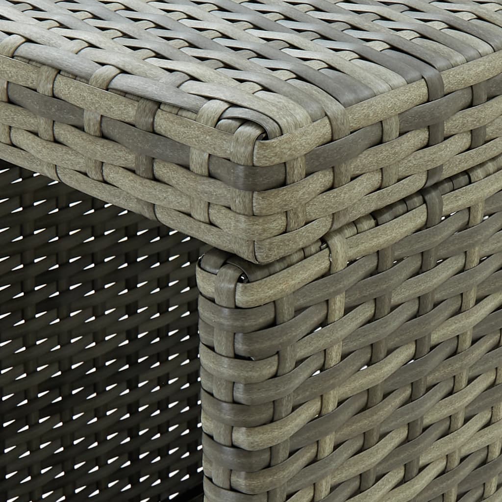 Ensemble de bar de jardin 5 pcs et coussins Résine tressée Gris