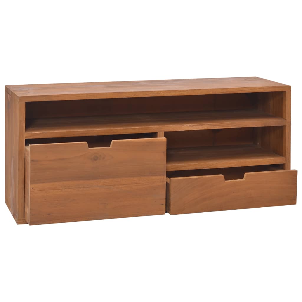 Meuble TV 90x30x40 cm Bois de teck massif - XIOS