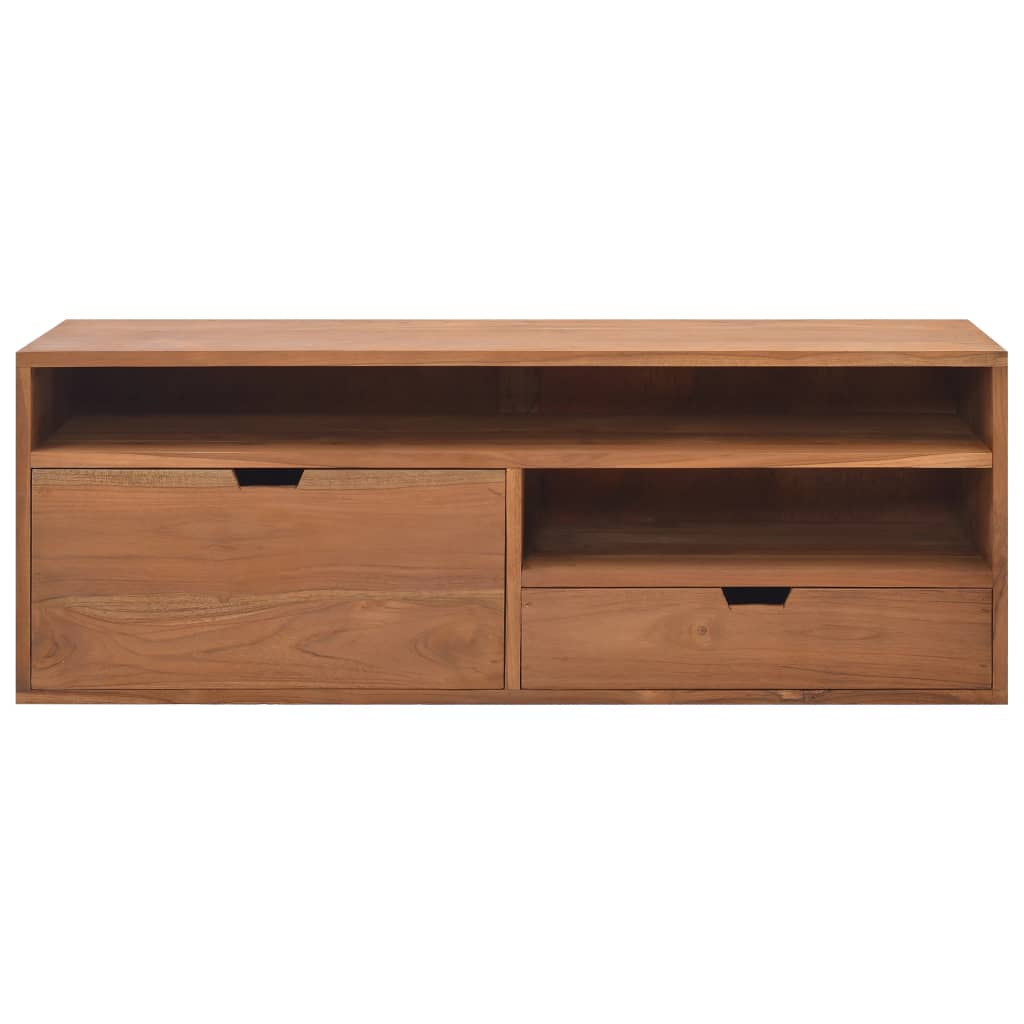 Meuble TV 110x30x40 cm Bois de teck massif - XIOS