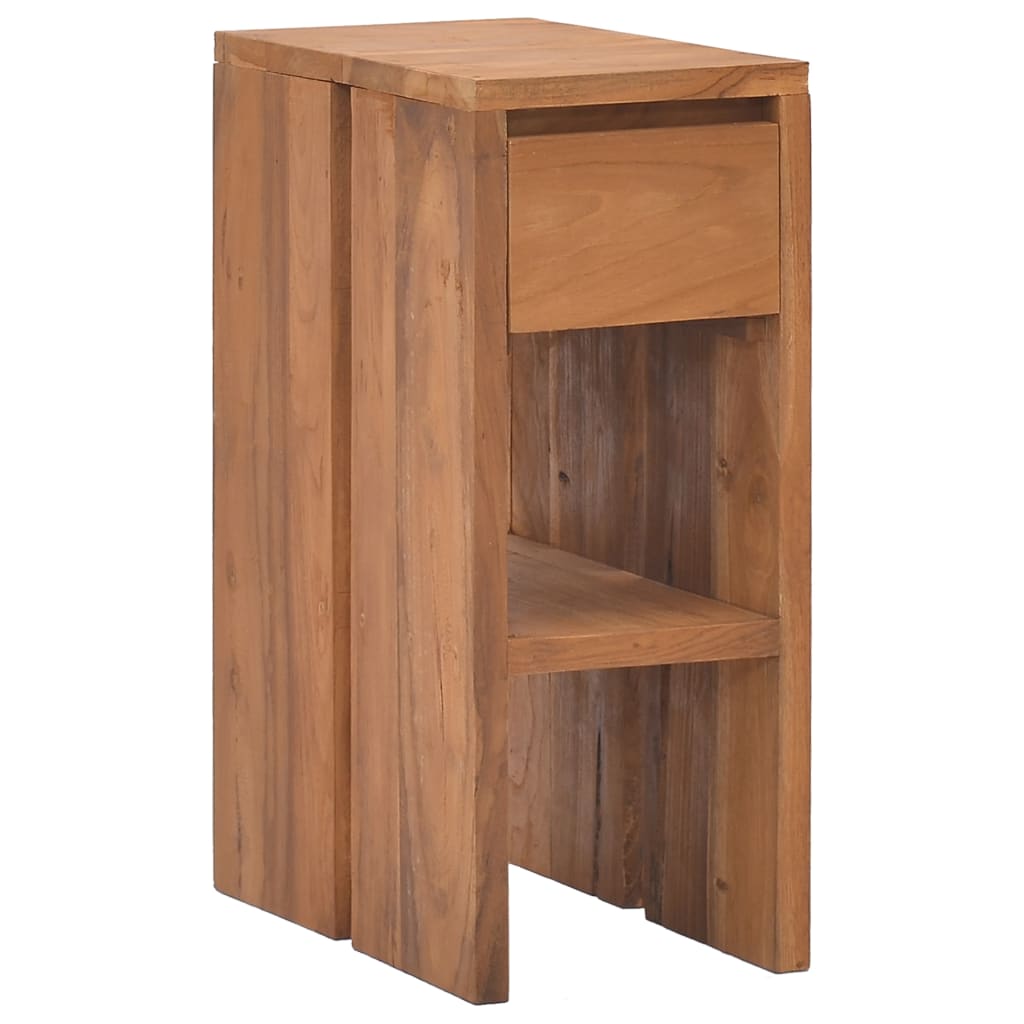 Table de chevet 20x35x50 cm Bois de teck solide - XIOS