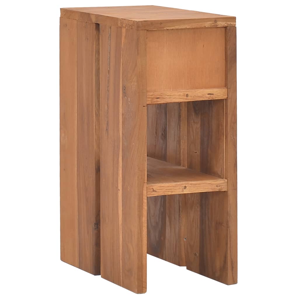 Table de chevet 20x35x50 cm Bois de teck solide - XIOS