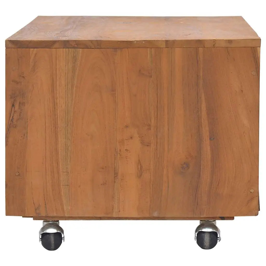 Meuble TV avec roues 80x50x42 cm Bois de teck solide - XIOS