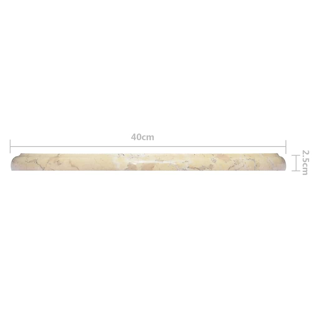 Dessus de table Crème Ø40x2,5 cm Marbre - XIOS