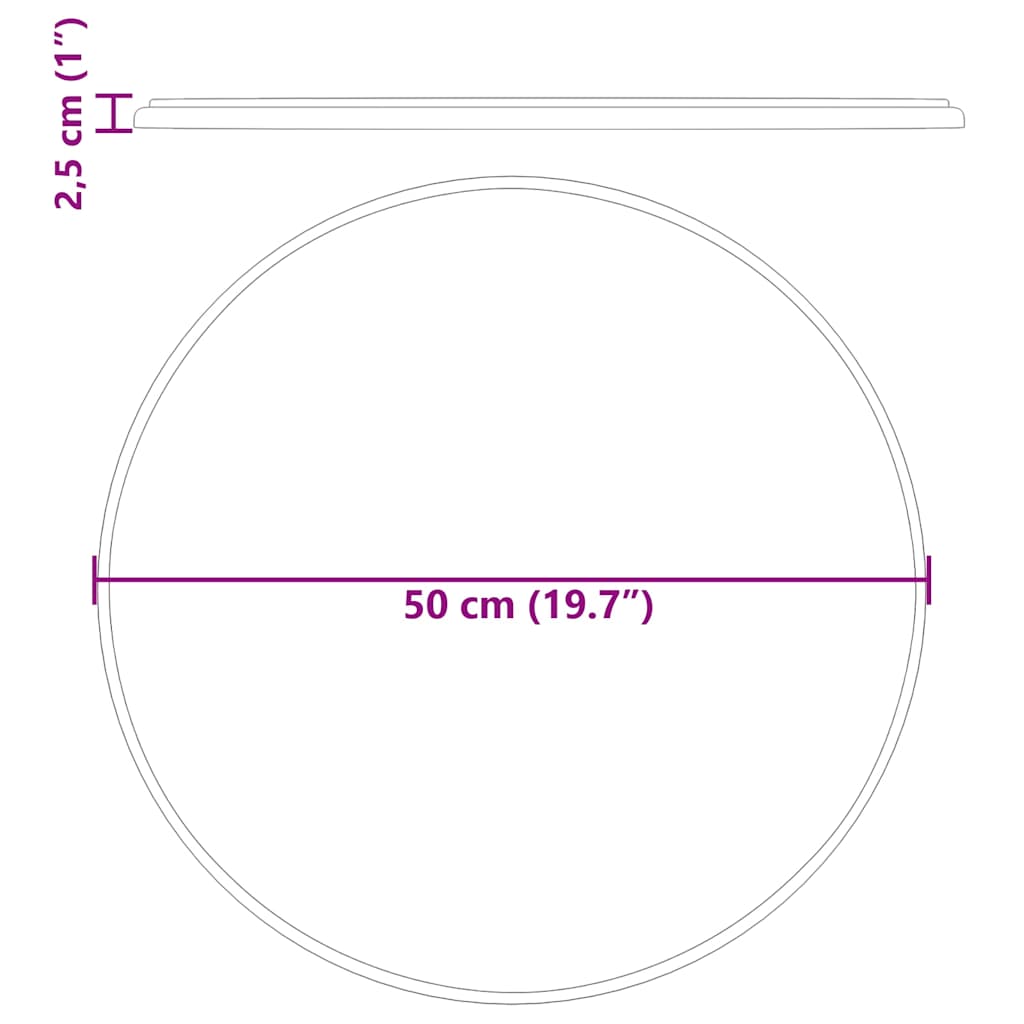 Dessus de table Crème Ø50x2,5 cm Marbre - XIOS