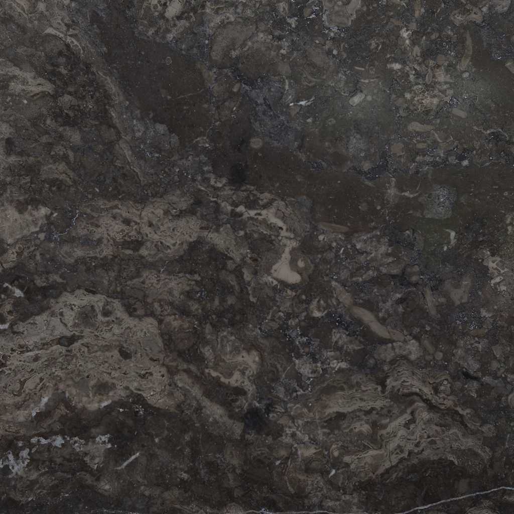 Dessus de table Noir Ø50x2,5 cm Marbre - XIOS