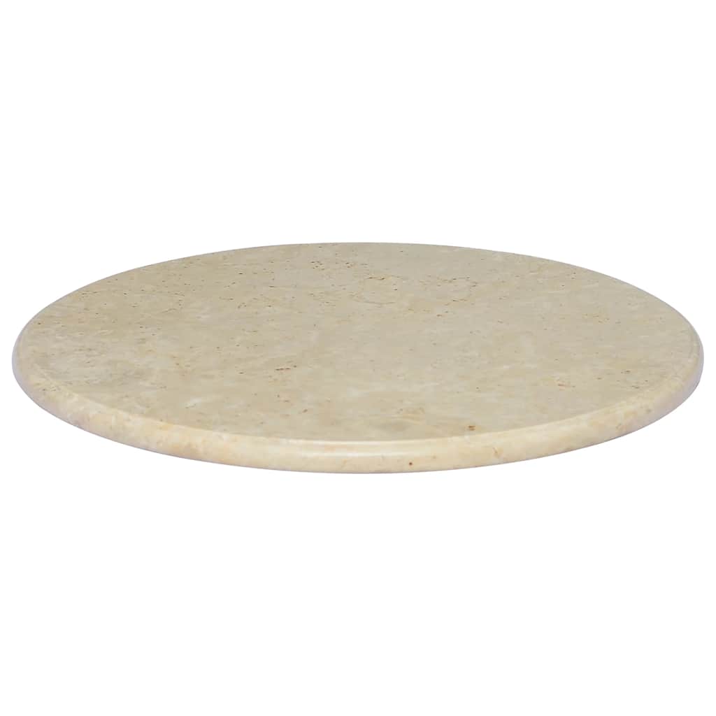 Dessus de table Crème Ø60x2,5 cm Marbre - XIOS
