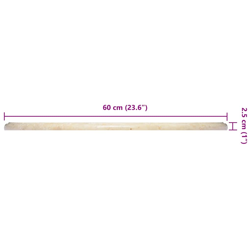 Dessus de table Crème Ø60x2,5 cm Marbre - XIOS