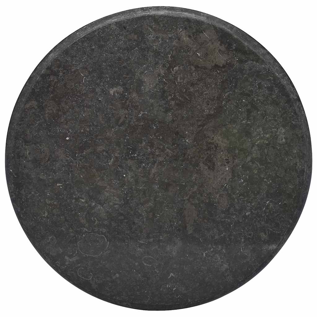 Dessus de table Noir Ø60x2,5 cm Marbre - XIOS