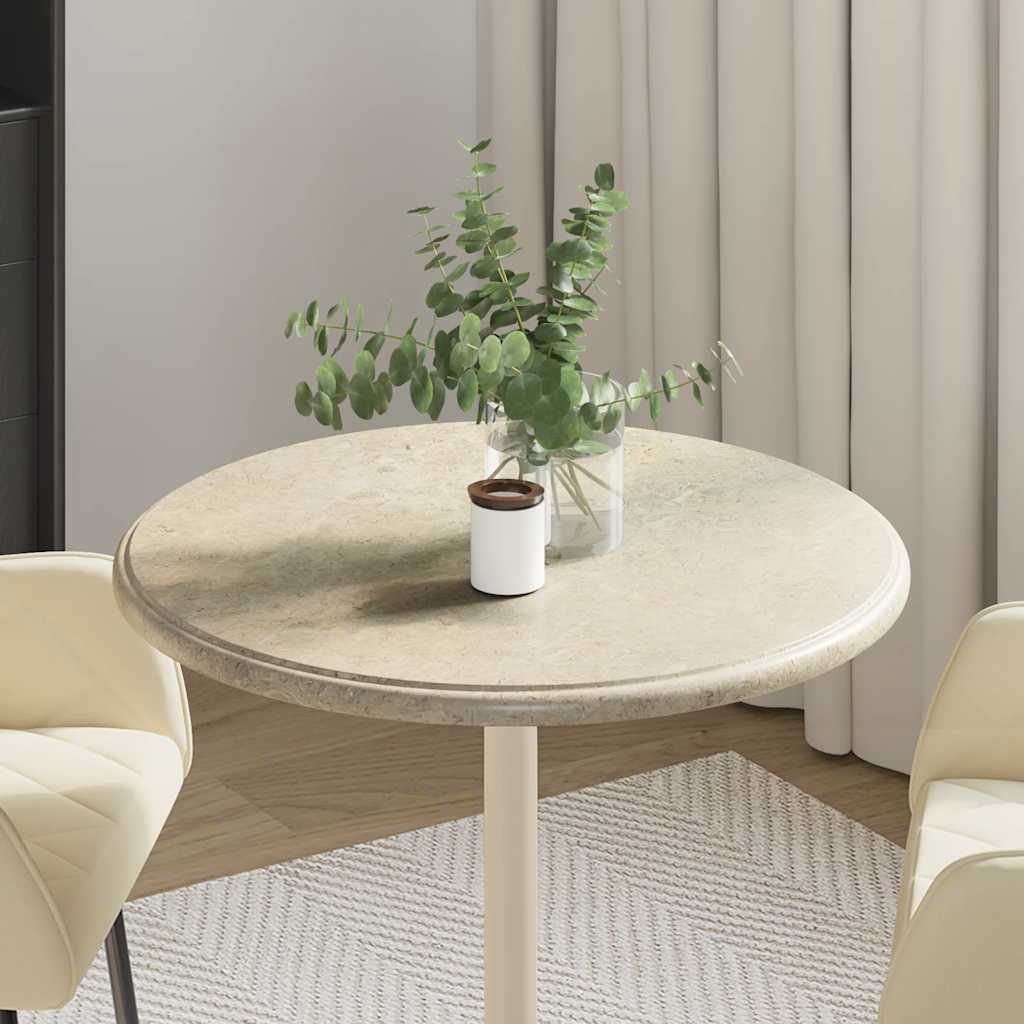 Dessus de table Gris Ø60x2,5 cm Marbre - XIOS