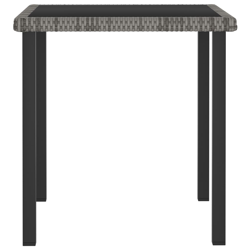 Ensemble à manger de jardin 5 pcs Résine tressée Gris