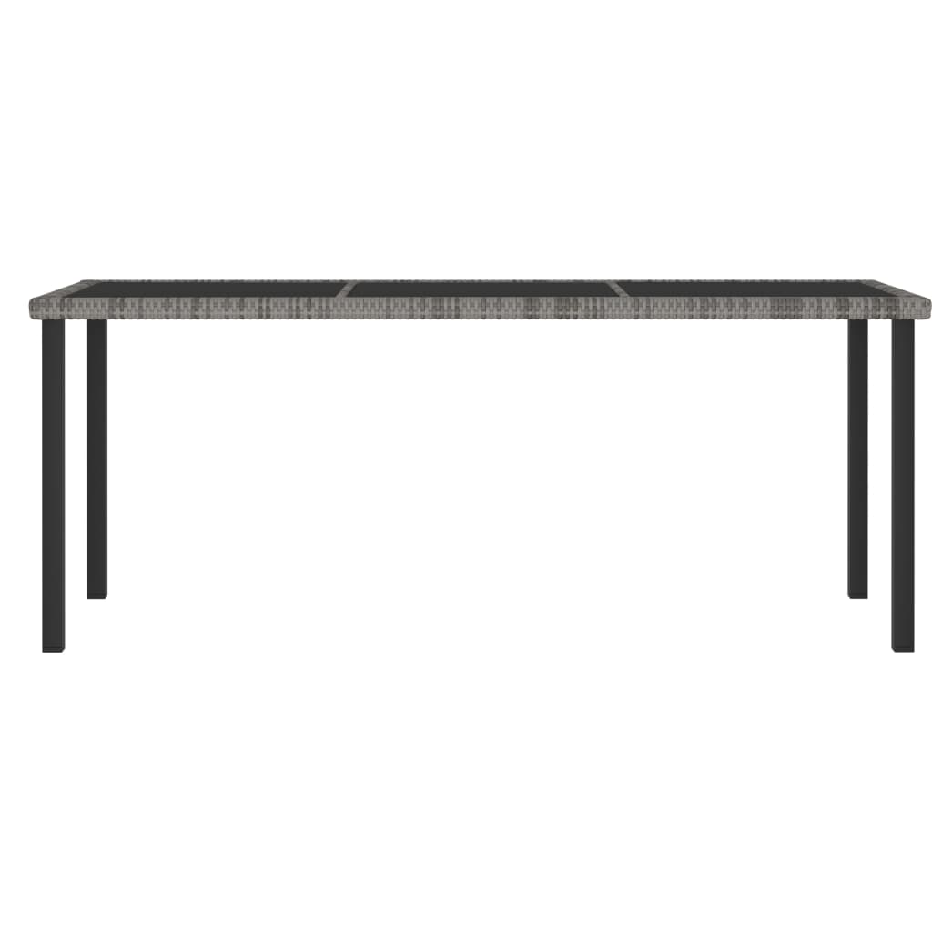 Ensemble à manger de jardin 7 pcs Résine tressée Gris