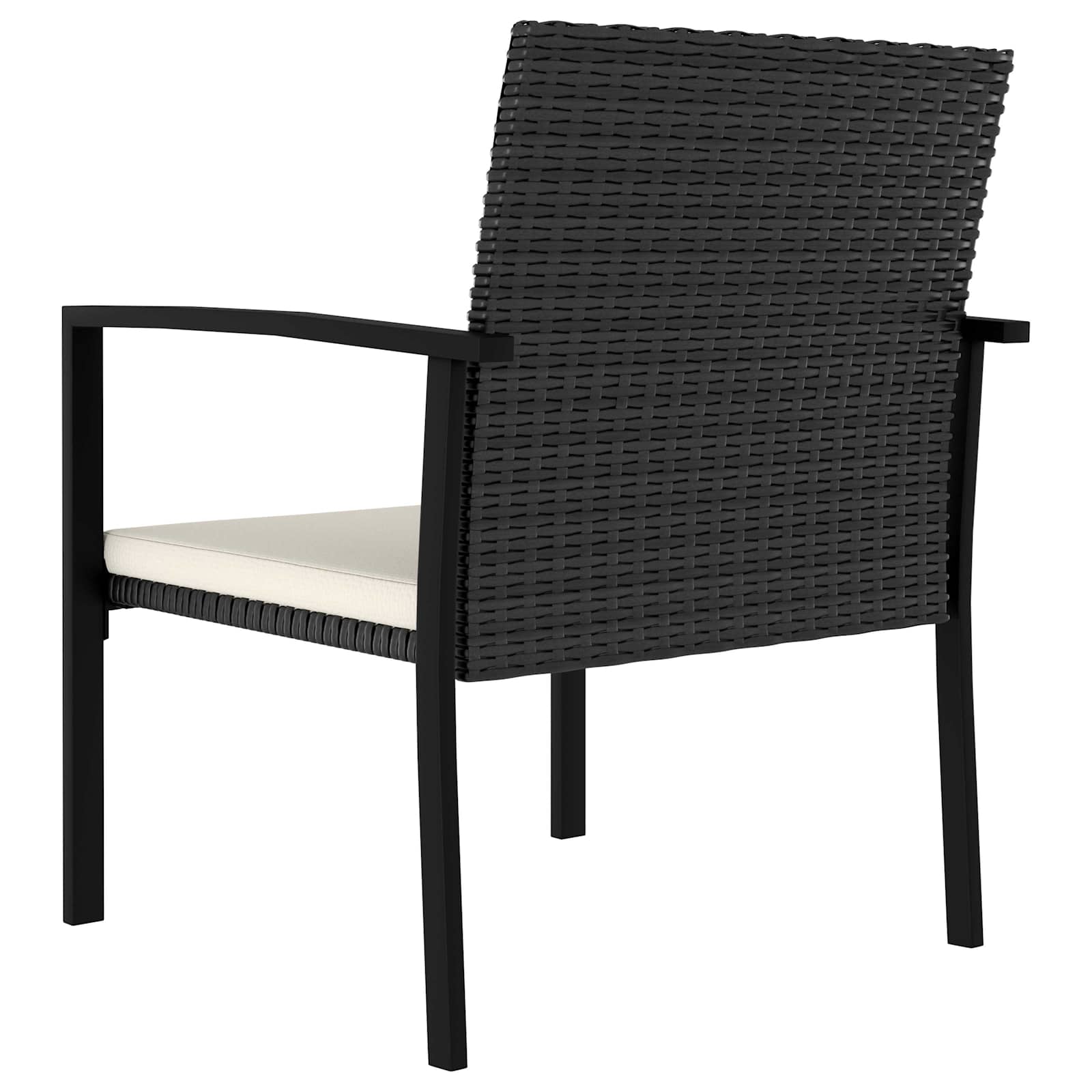 Ensemble de salle à manger de jardin 5 pcs Résine tressée Noir